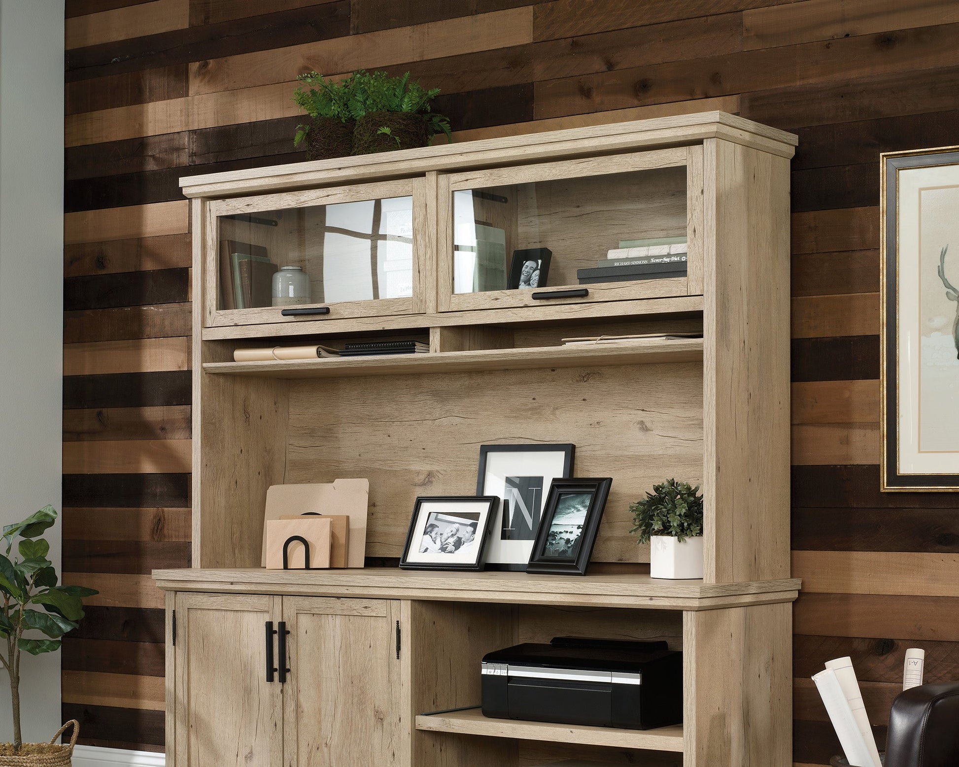 Sauder Aspen Post Large Hutch Pmo | Meri Furniture