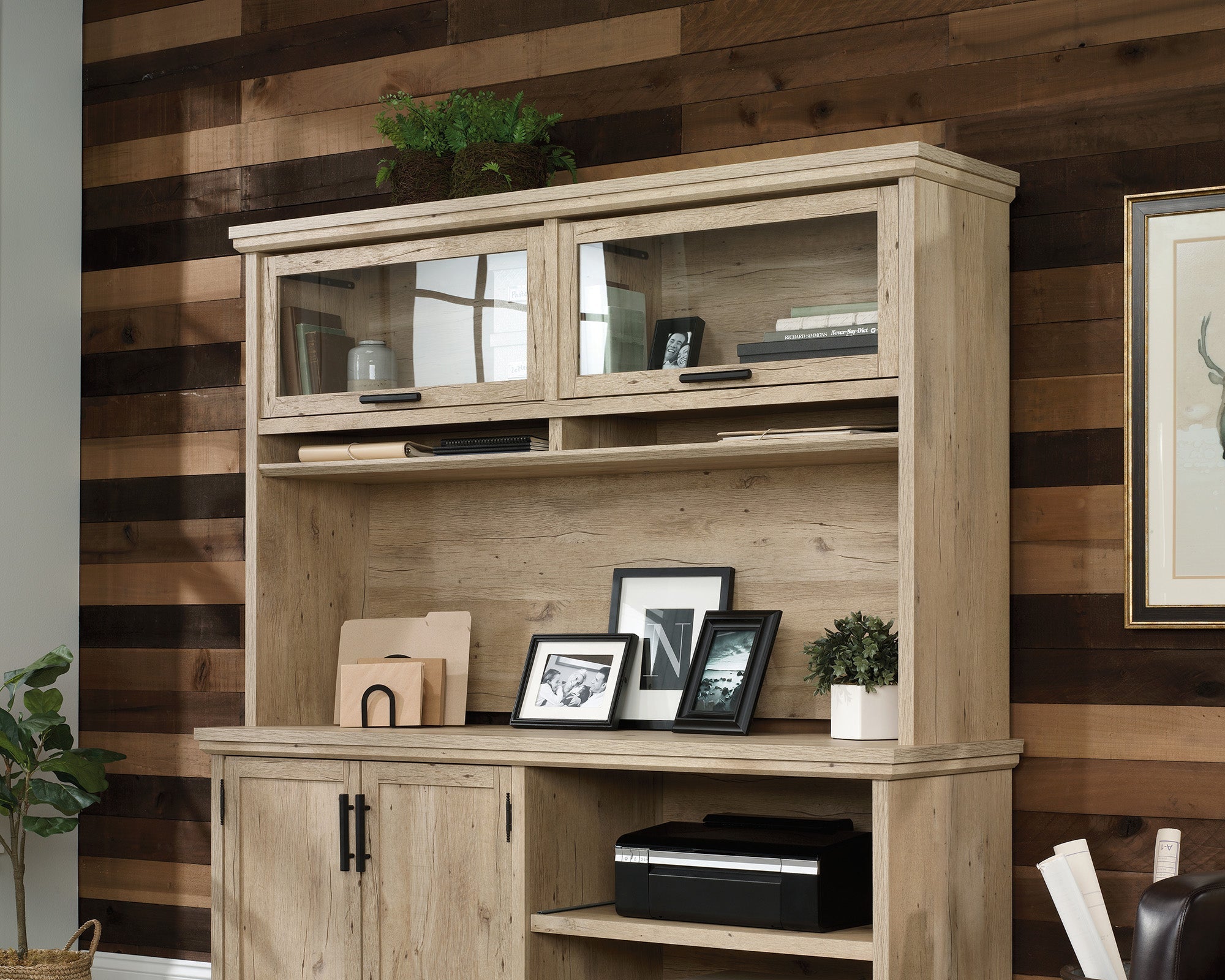 Sauder Aspen Post Large Hutch Pmo | Meri Furniture