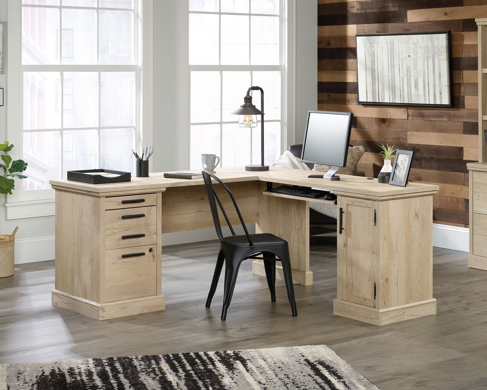 Sauder Aspen Post L-Desk 66 X 66 Pmo A2 | Meri Furniture