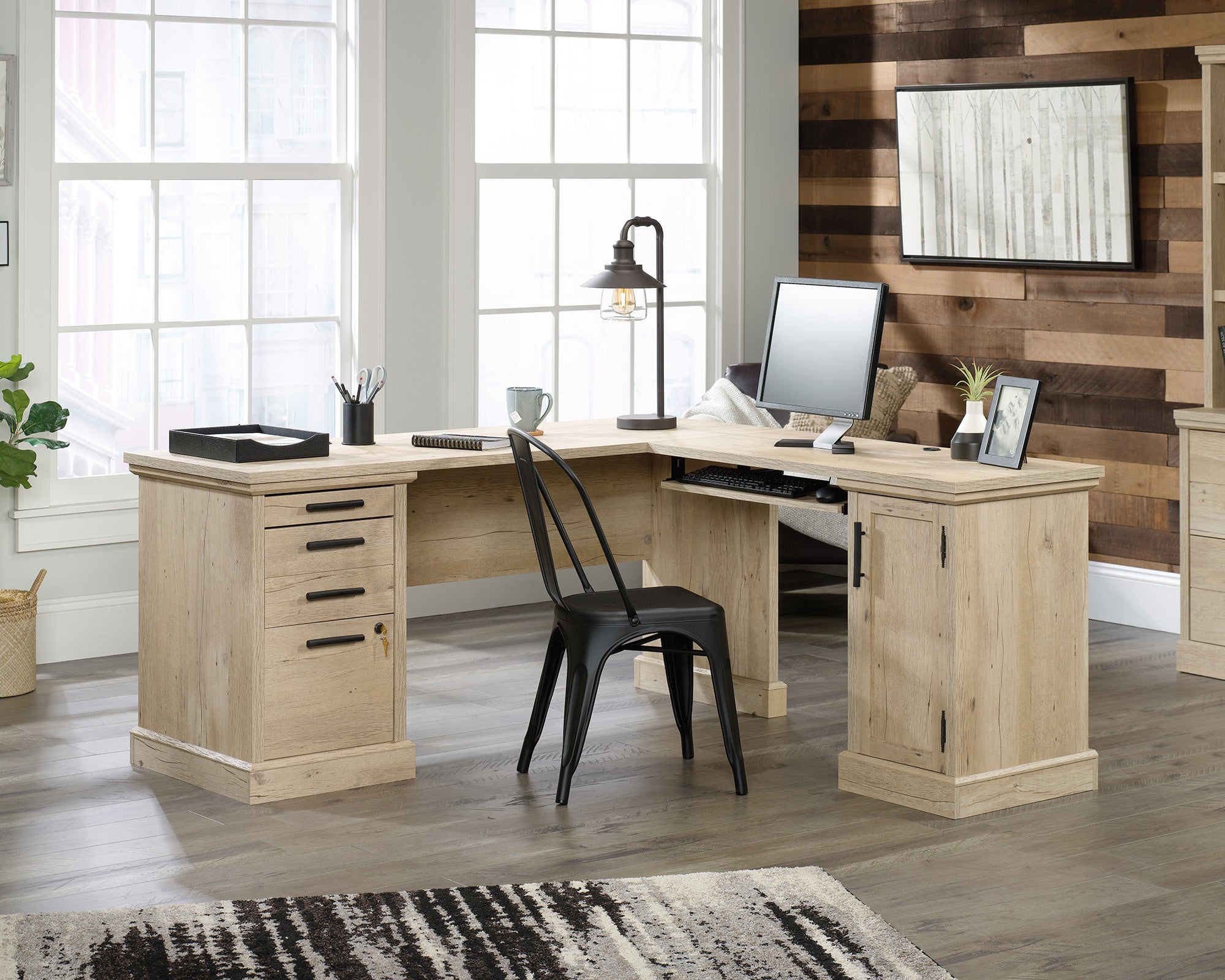 Sauder Aspen Post L-Desk 66 X 66 Pmo A2 | Meri Furniture