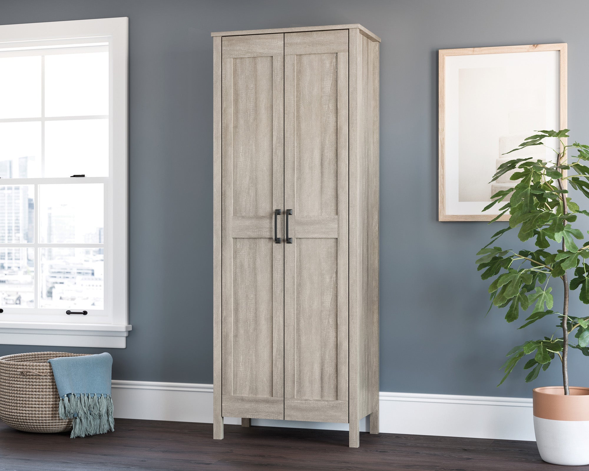 Sauder 2-Door Storage Cabinet Sm | Meri Furniture