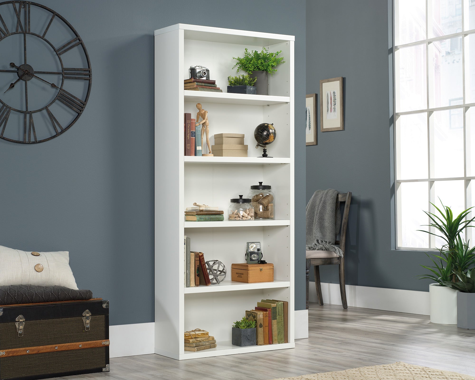 Sauder 5-Shelf Bookcase Glw | Meri Furniture