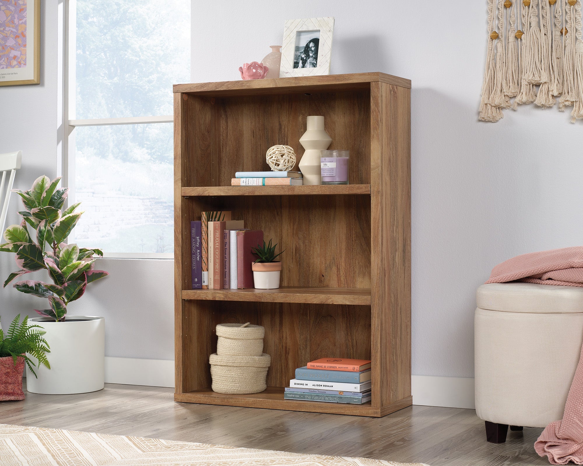 Sauder 3-Shelf Bookcase Sma | Meri Furniture