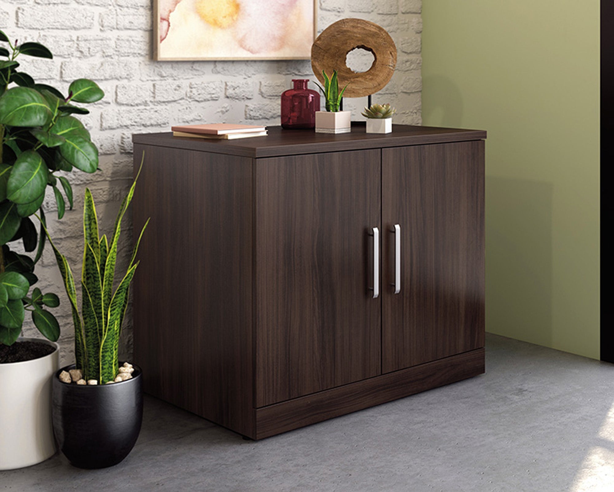 Sauder Affirm 36" Storage Cabinet With Doors Ne | Meri Furniture