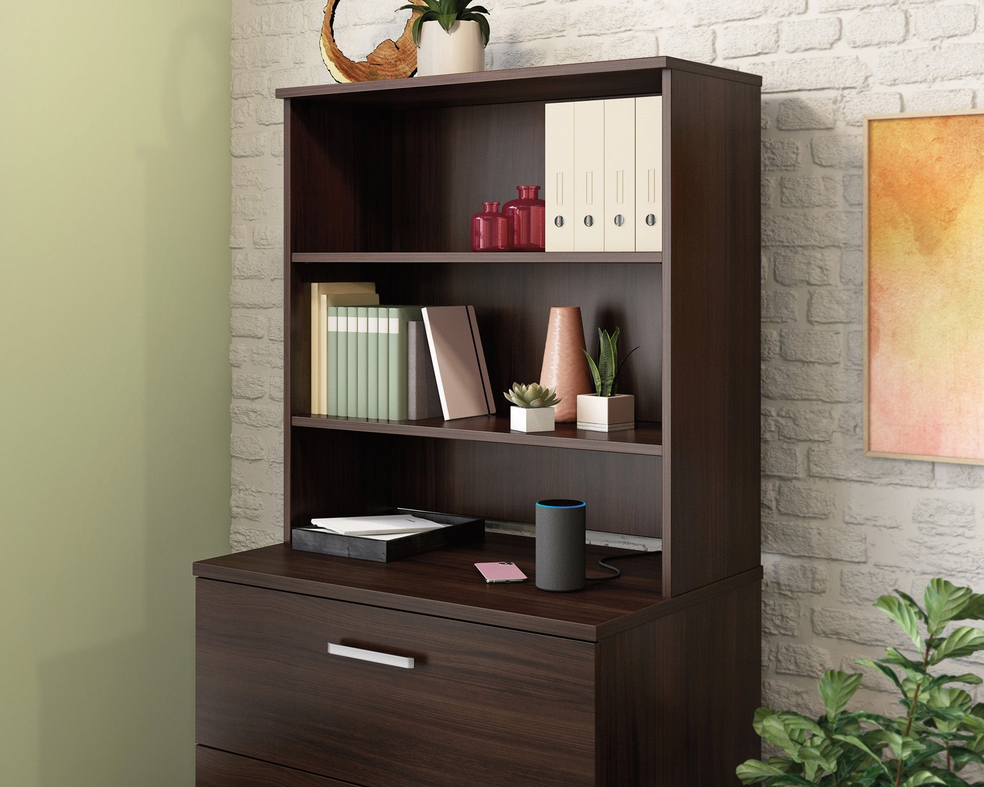Sauder Affirm 36" X 36" Bookcase Hutch Ne | Meri Furniture