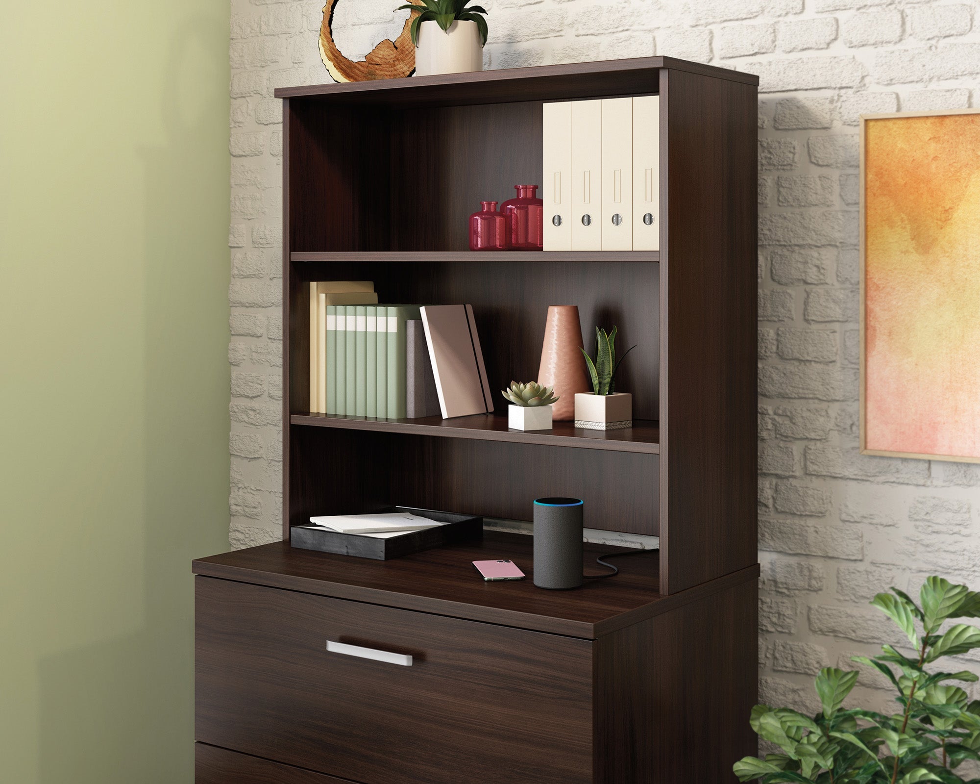 Sauder Affirm 36" X 36" Bookcase Hutch Ne | Meri Furniture