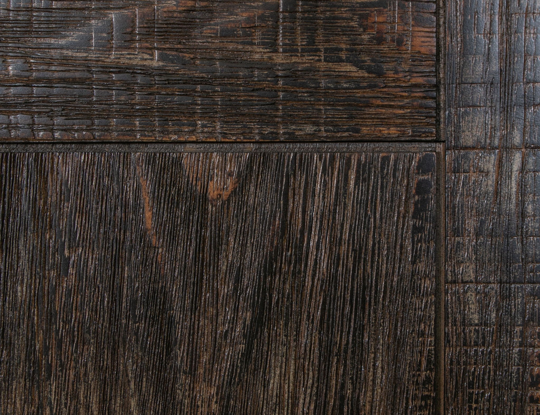 Blackburn - 4 Doors Console - Charred Brown