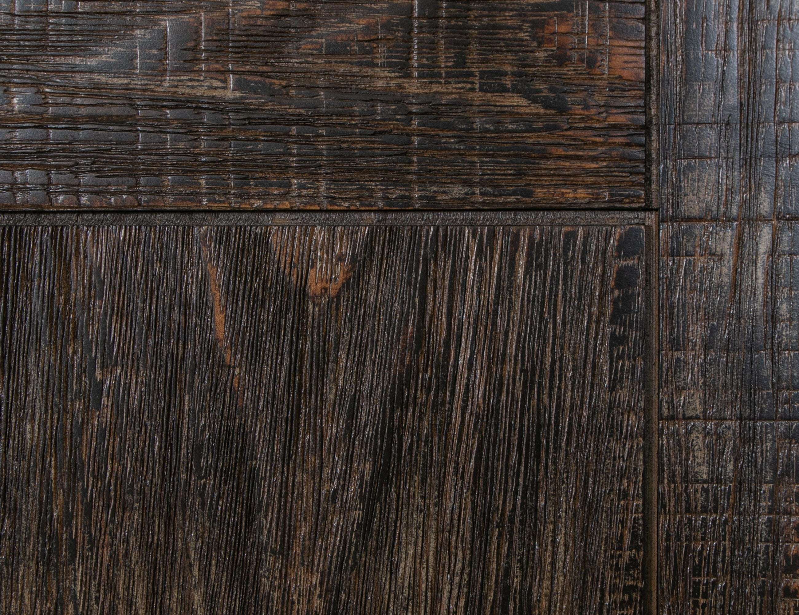 International Furniture Direct Blackburn - Electric Fireplace - Charred Brown | Meri Furniture