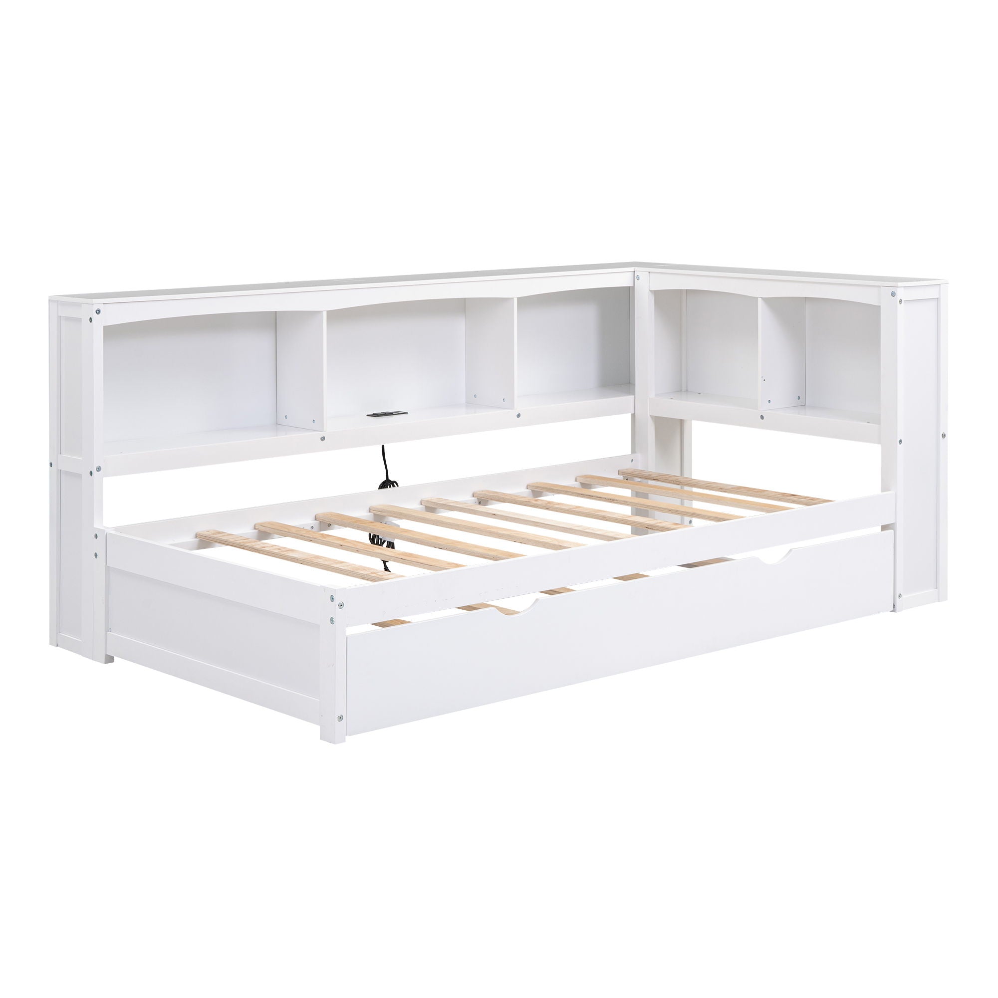 Daybed With Trundle, Storage Cabinets, USB Ports