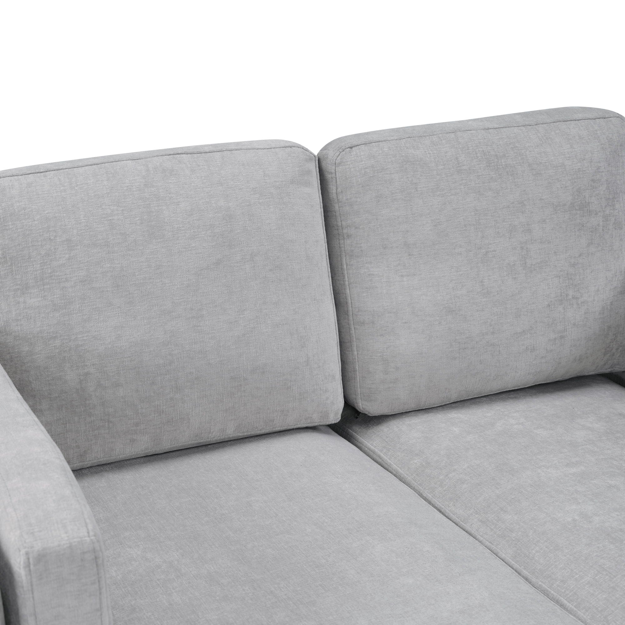 Chaise Lounge Sofa Bed With Dual Layer Armrests For Living Room