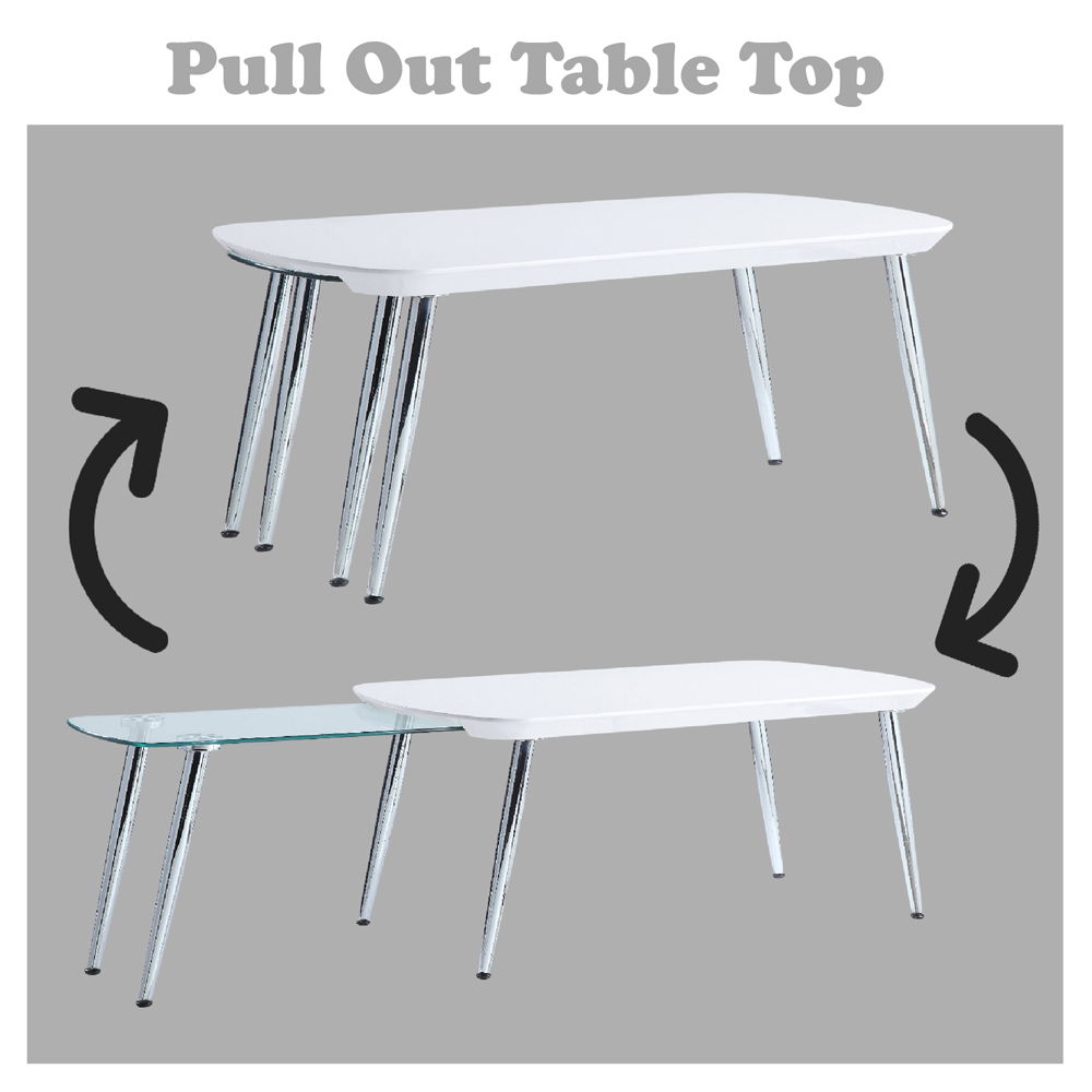 Patina - Coffee Table - White & Chrome