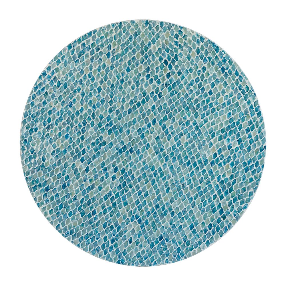 Unique Capiz Coffee Table & Pedestal Base