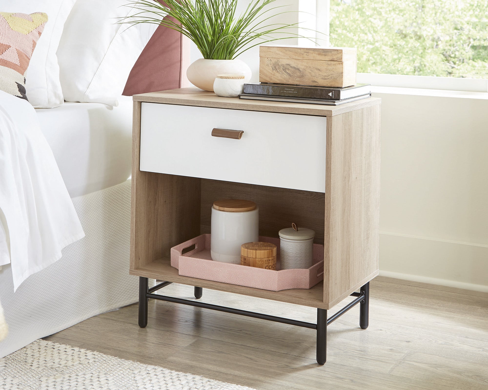 Sauder Anda Norr Night Stand So 3a | Meri Furniture