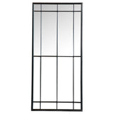 Annetta - Window Pane Floor Or Wall Mirror - Black