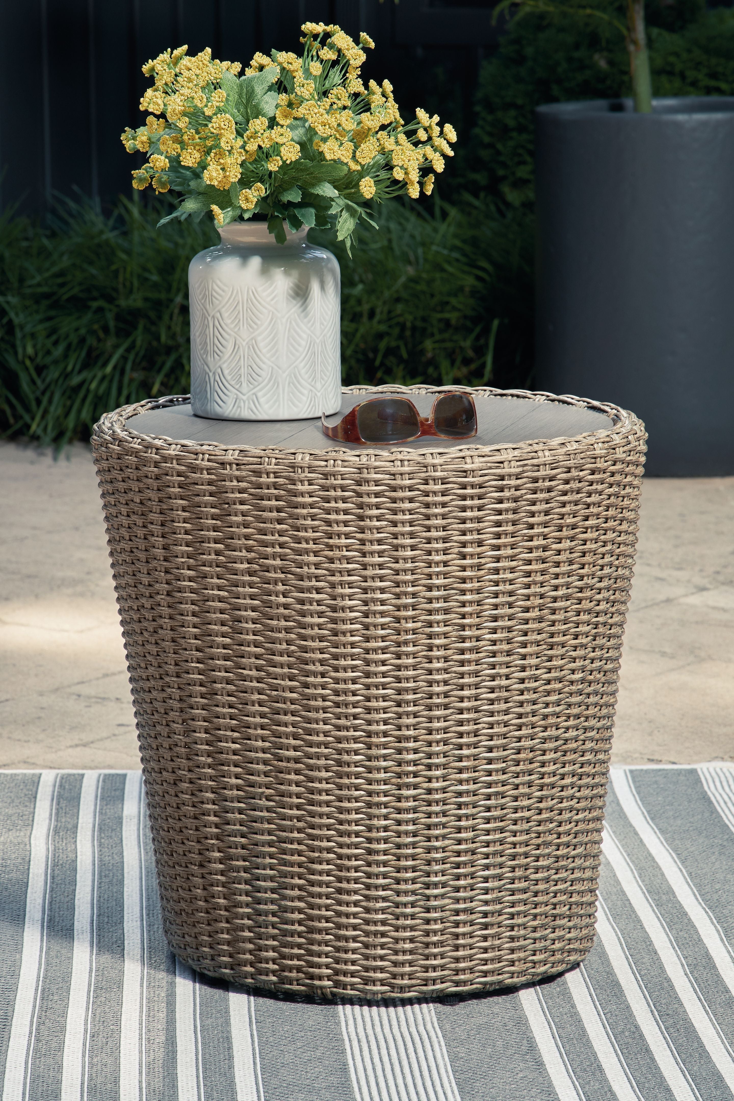 Signature Design by Ashley® Danson - Beige - Round End Table | Meri Furniture