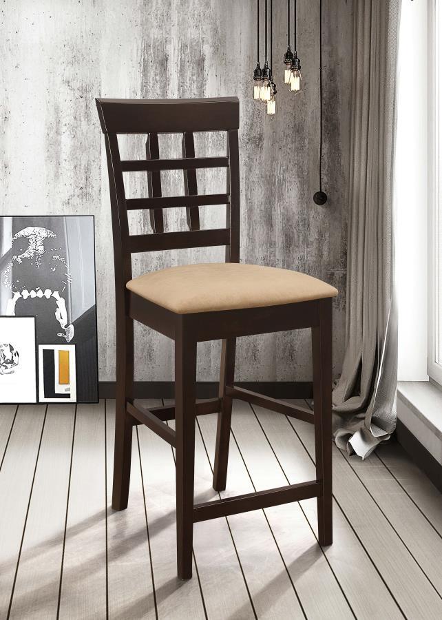 Coaster Fine Furniture Gabriel - Lattice Back Counter Chair (Set of 2) - Cappuccino | Meri Furniture