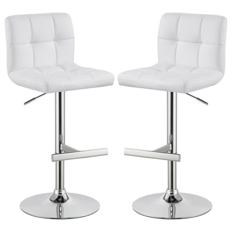 Lenny - Upholstered Adjustable Bar Stool (Set of 2)