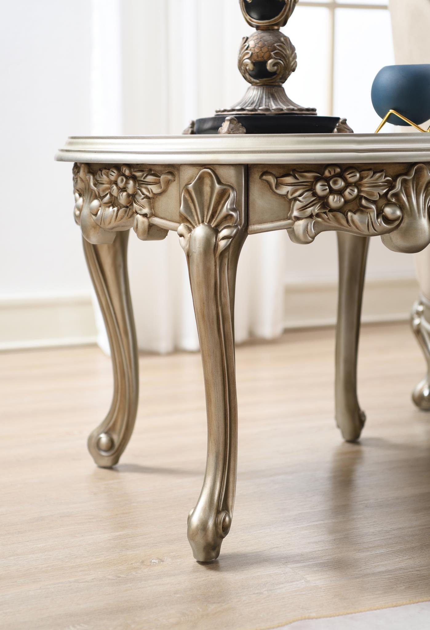 T197 - Coffee Table & 2 End Tables - Champagne