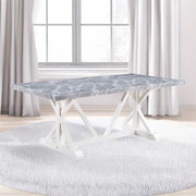 Hollyn - Dining Table With Engineered Stone Top - Engineered Stone & White