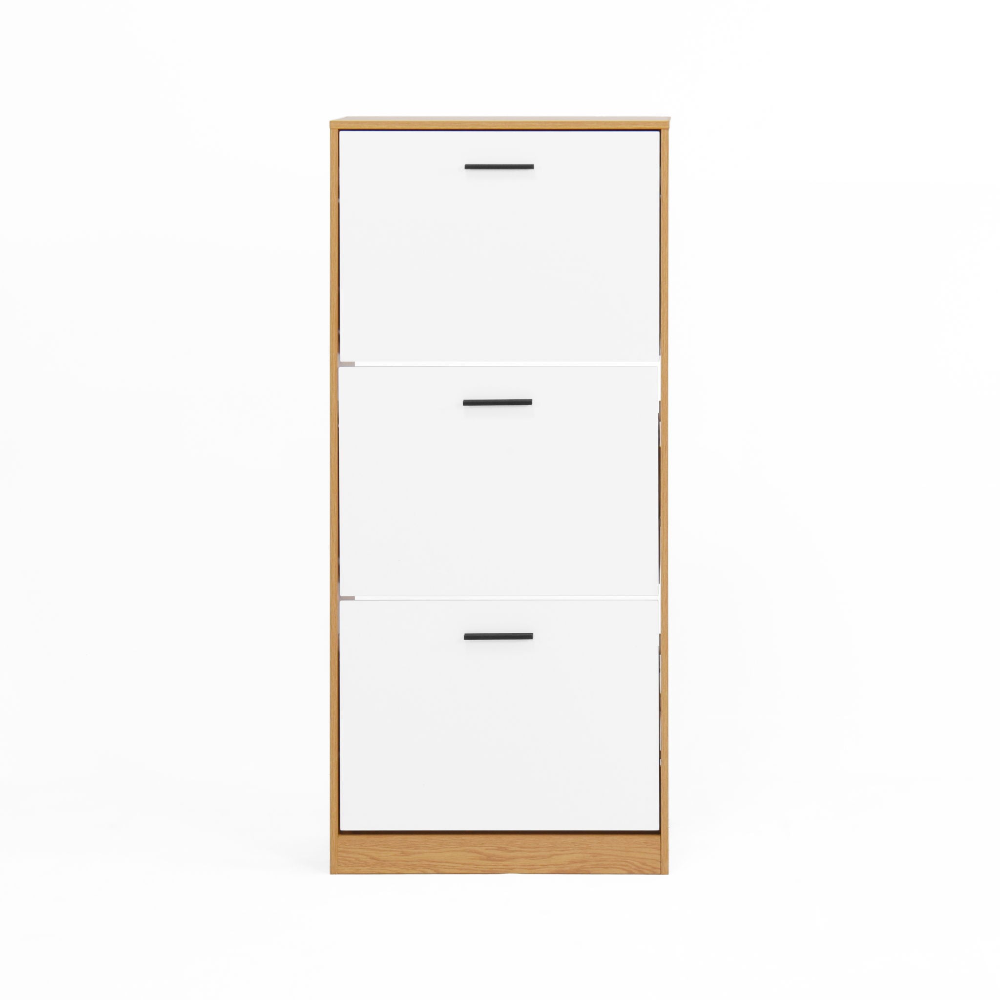 Modern Freestanding Shoe Storage Cabinet With 3 Flip Drawers