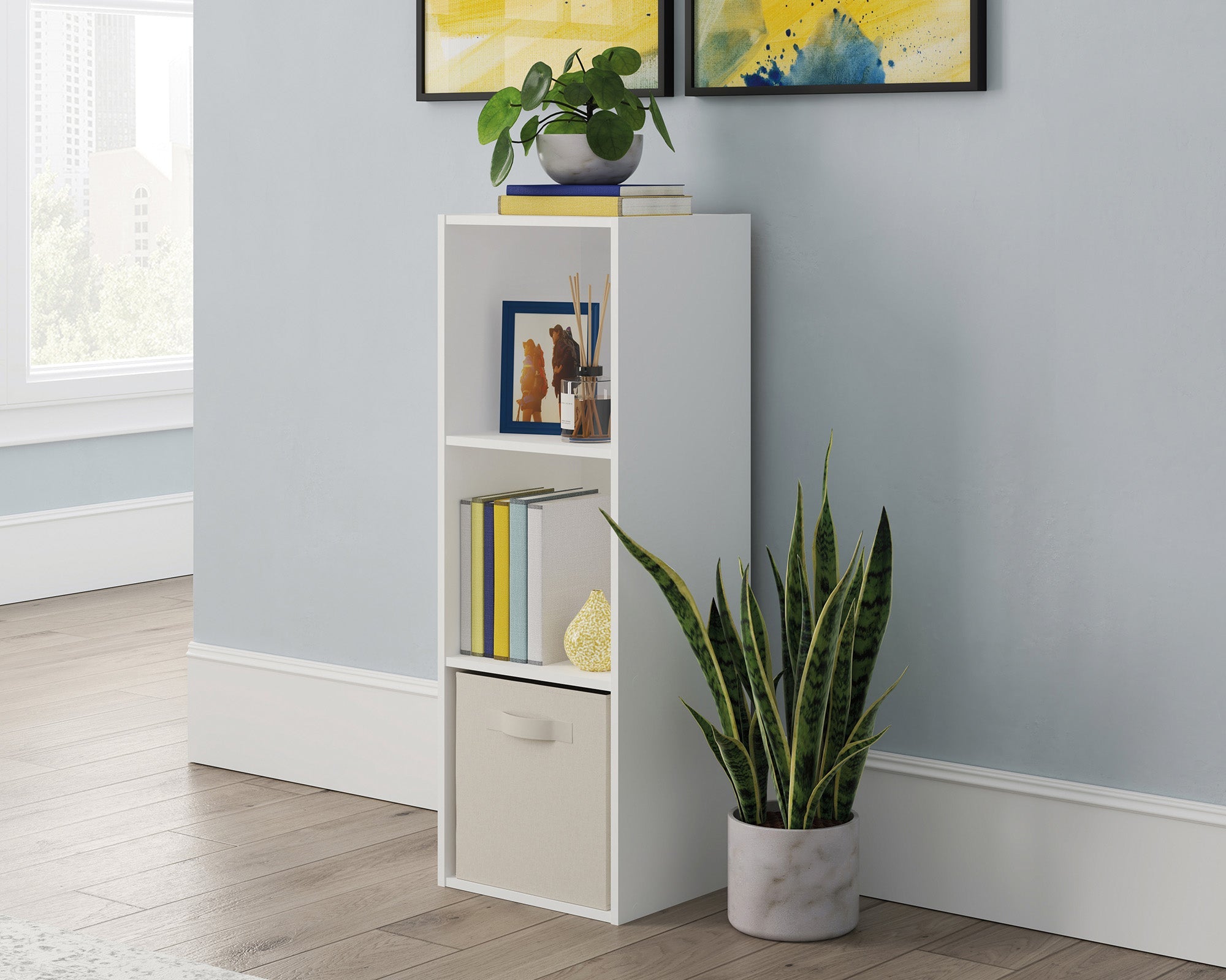 Sauder 3 Cube - 1/2" Construction White 3a | Meri Furniture