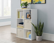 Sauder 6-Cube - 1/2" Construction White 3a | Meri Furniture