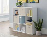 Sauder 9-Cube - 1/2" Construction White 3a | Meri Furniture