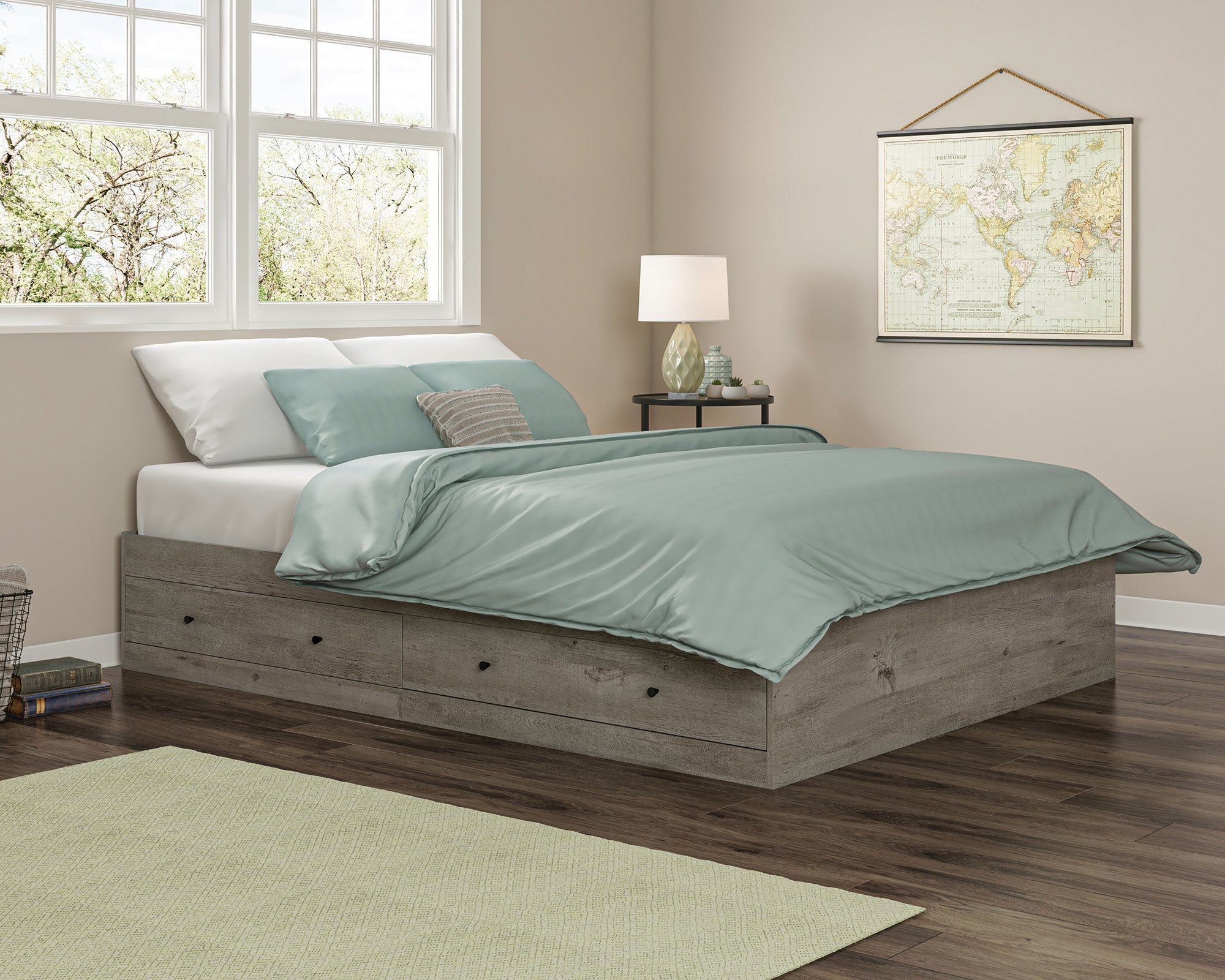 Sauder Cannery Bridge Queen Storage Bed Mo A2 | Meri Furniture