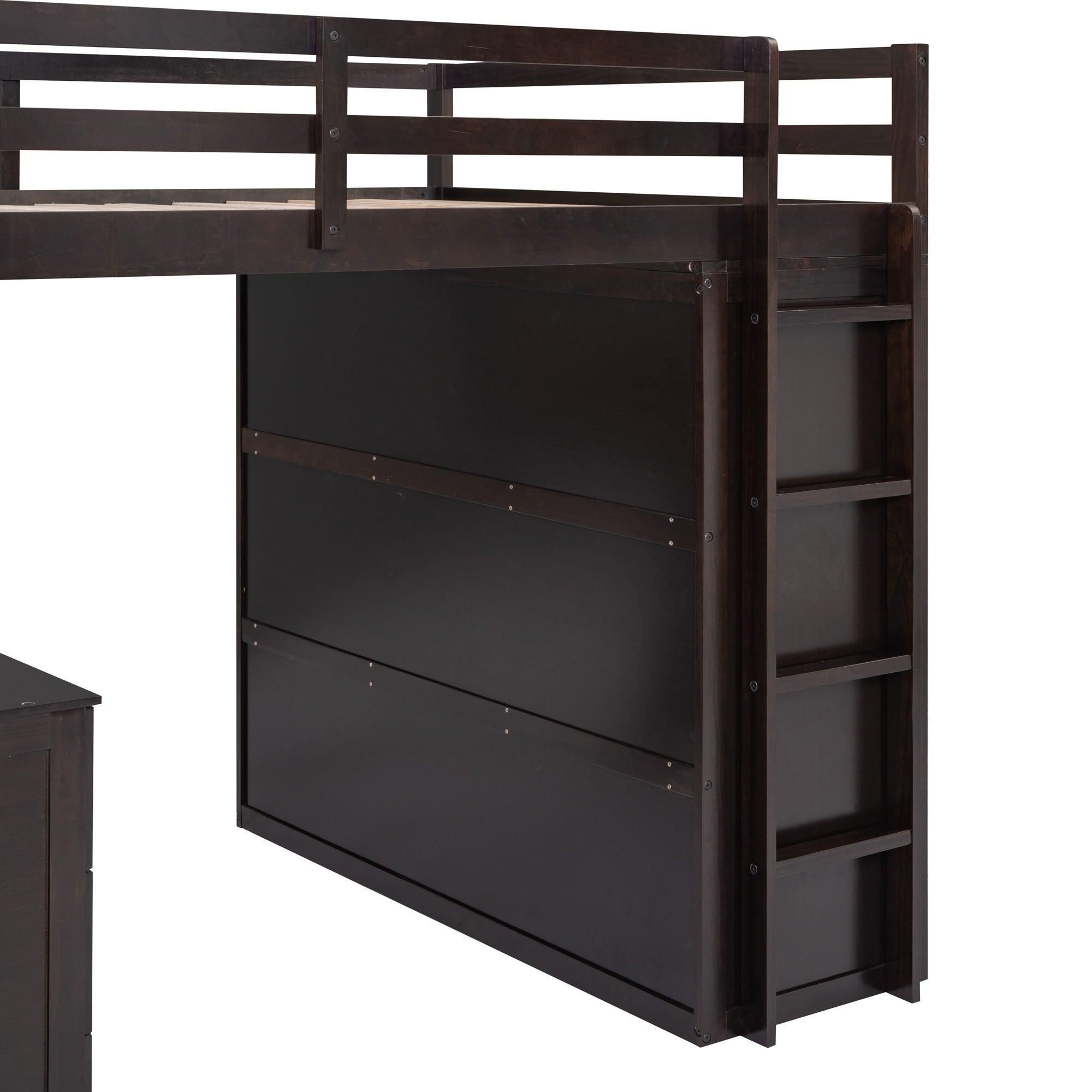 Loft Bed With Drawers, Desk, And Wardrobe