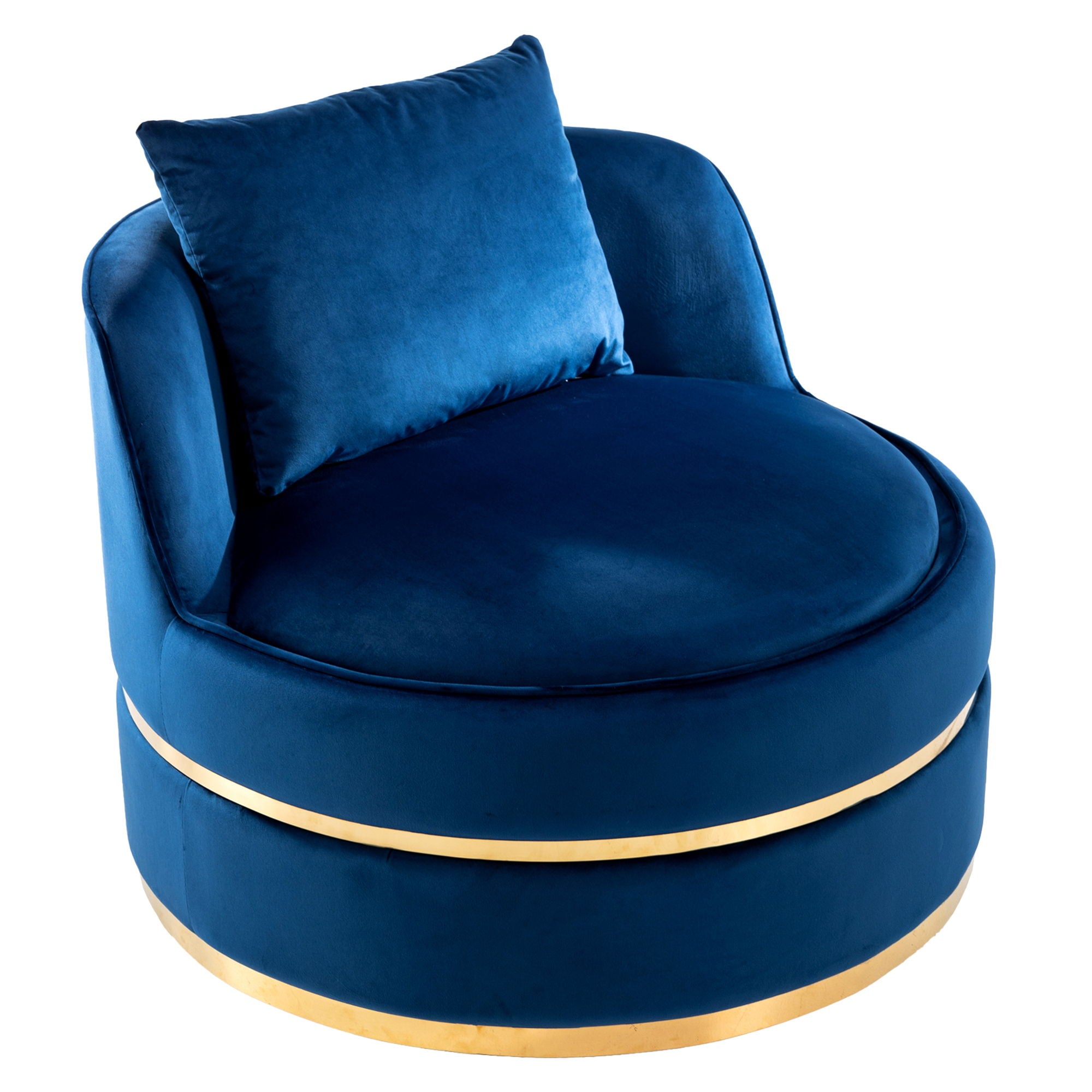 360 Degree Swivel Over Sized Upholstered Barrel Chair