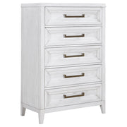 Coaster Fine Furniture Marielle - 5-Drawer Bedroom Chest - Distressed White | Meri Furniture
