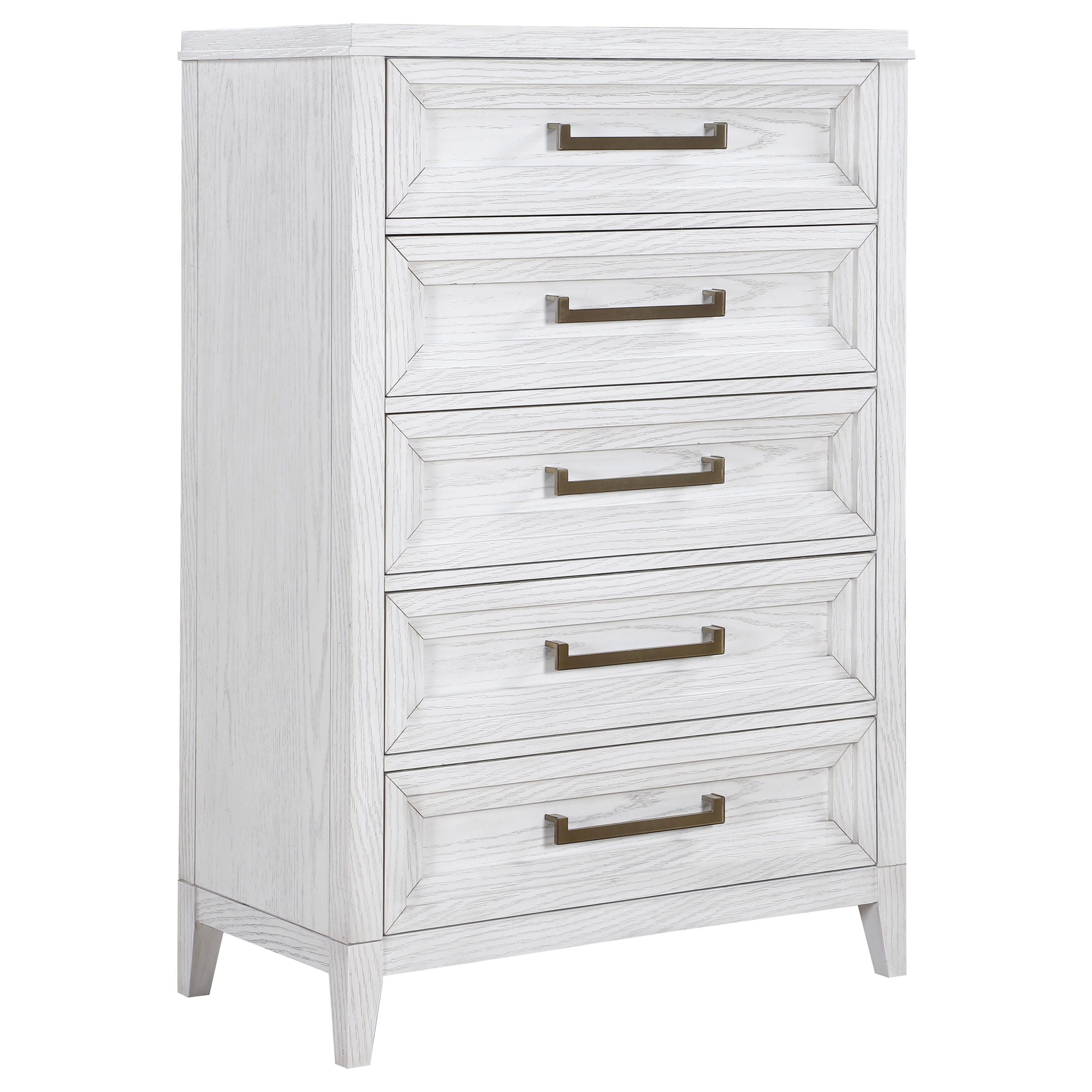 Coaster Fine Furniture Marielle - 5-Drawer Bedroom Chest - Distressed White | Meri Furniture
