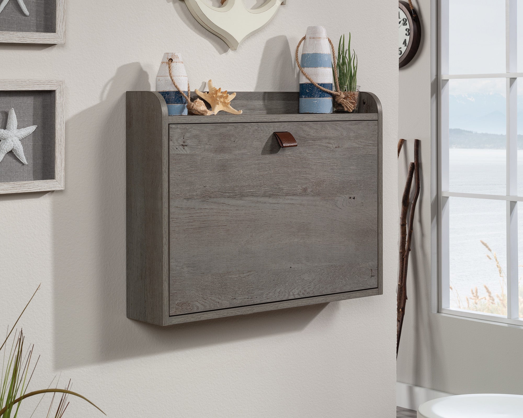 Sauder Anda Norr Wall Mount Desk Moa 3a | Meri Furniture
