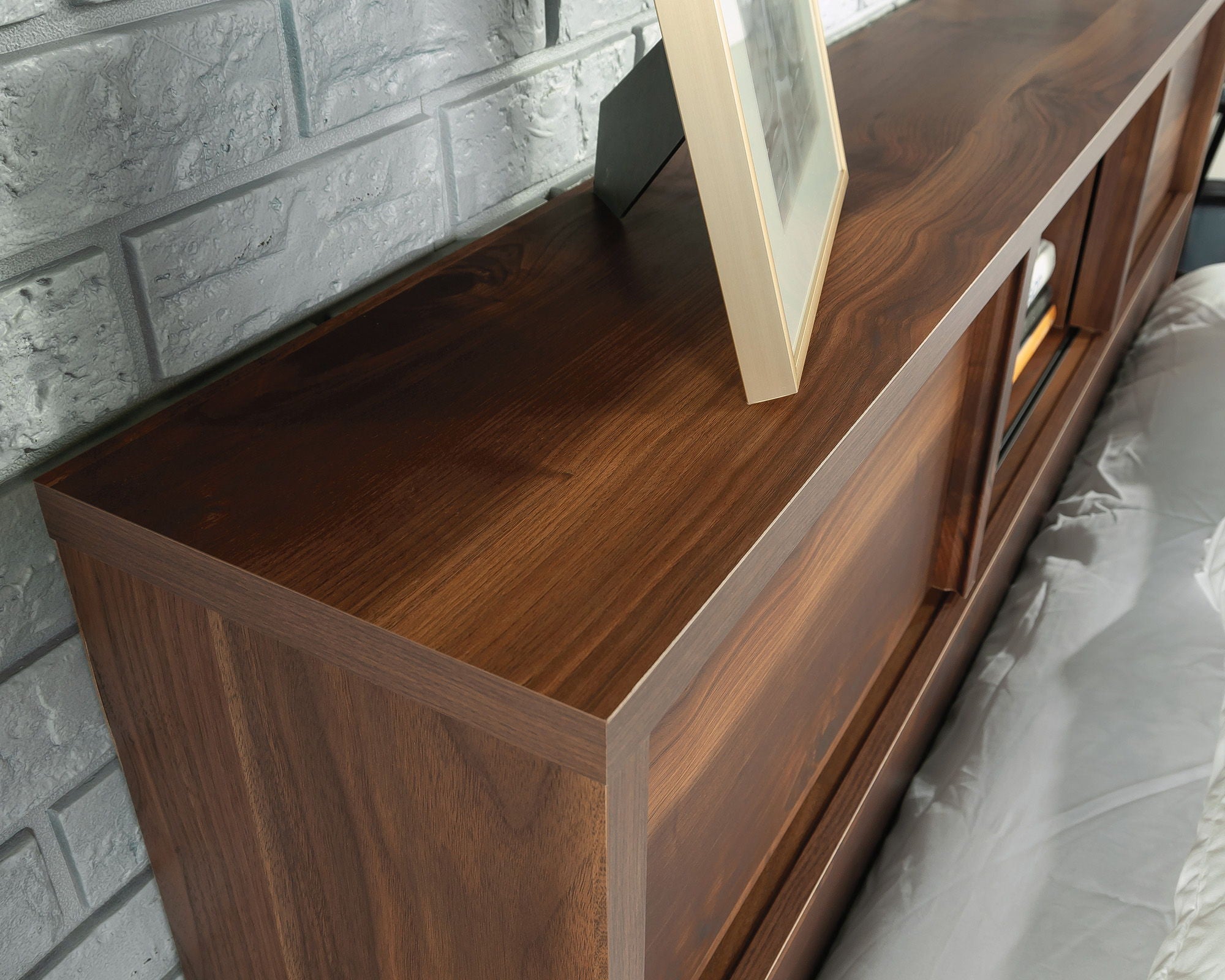 Full/Queen Bookcase Headboard with Doors