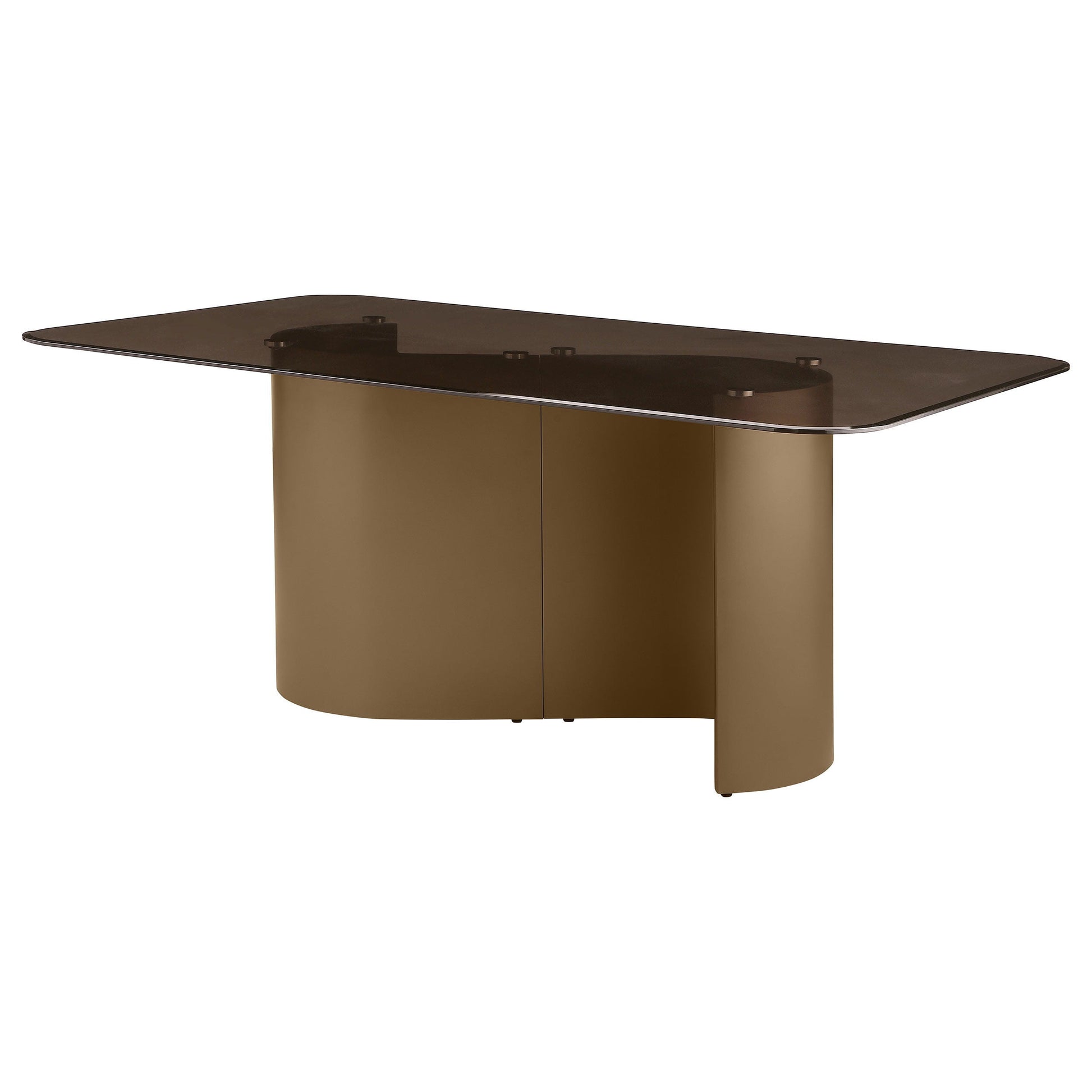 Coaster Fine Furniture Edson - Rectangular Glass Top Dining Table - Bronze | Meri Furniture