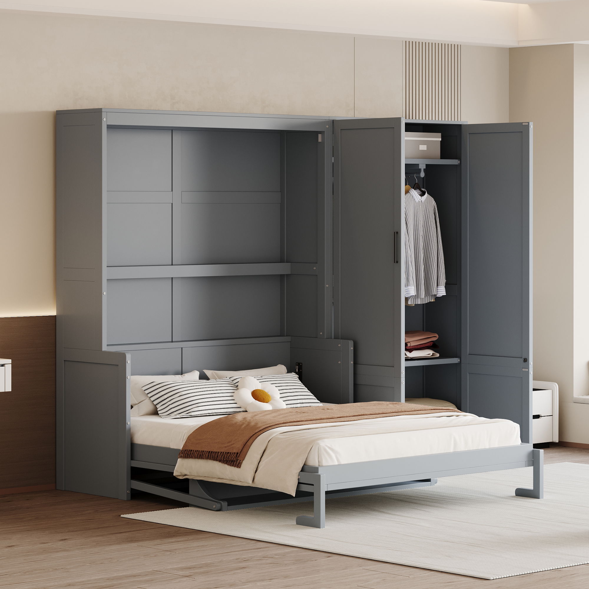 Murphy Elegant Wall Bed With Closet