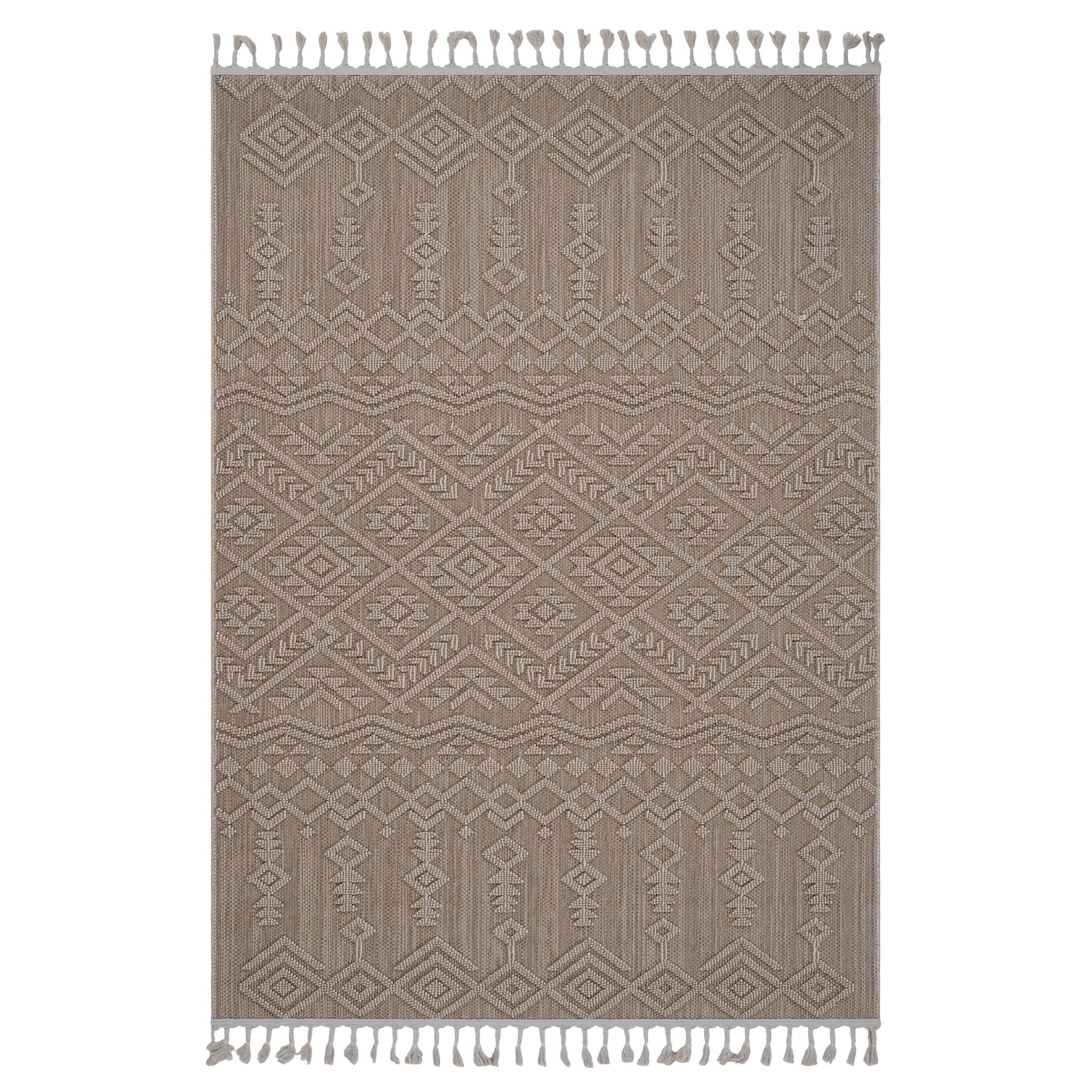 Guros - 6' X 9' Traditional Indoor / Outdoor Area Rug - Natural