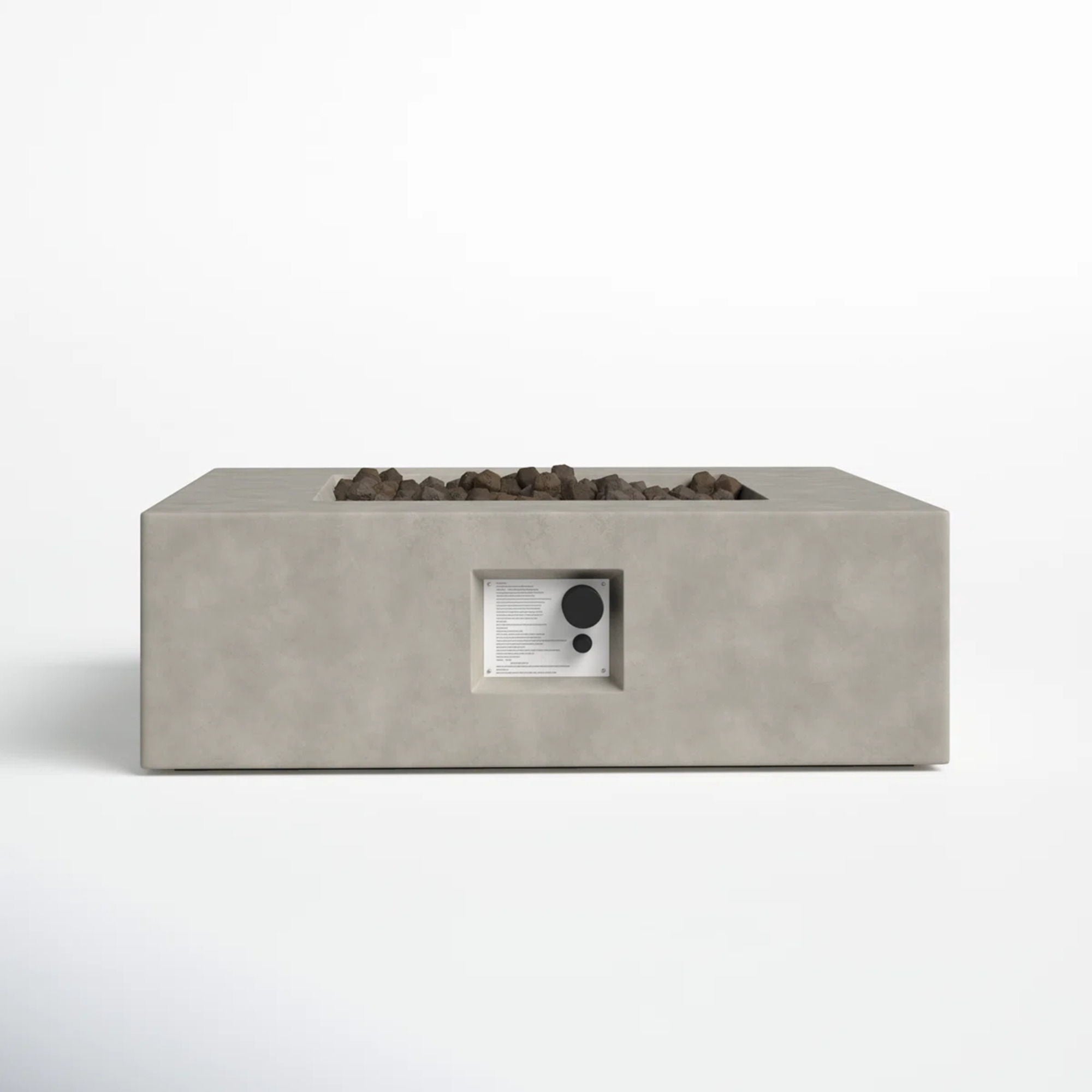 Outdoor Fire Pit Table - Natural / White