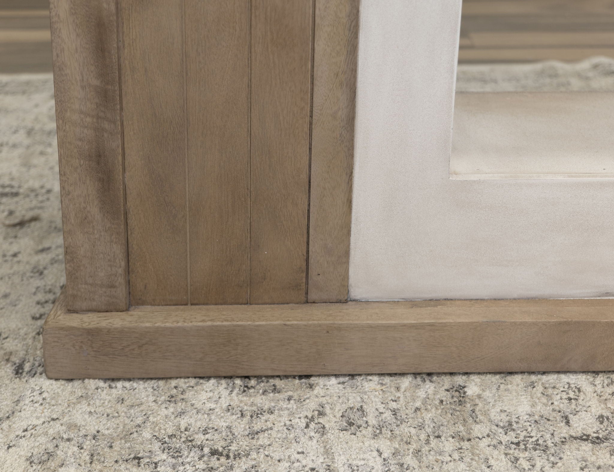 Natural Parota - Fireplace Console - Brown Cappuccino