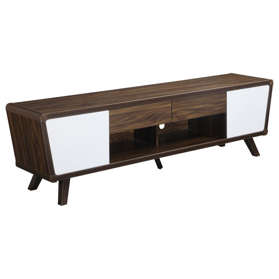 Coaster Fine Furniture Alvin - 2 Door Engineered Wood TV Stand - Dark Walnut | Meri Furniture
