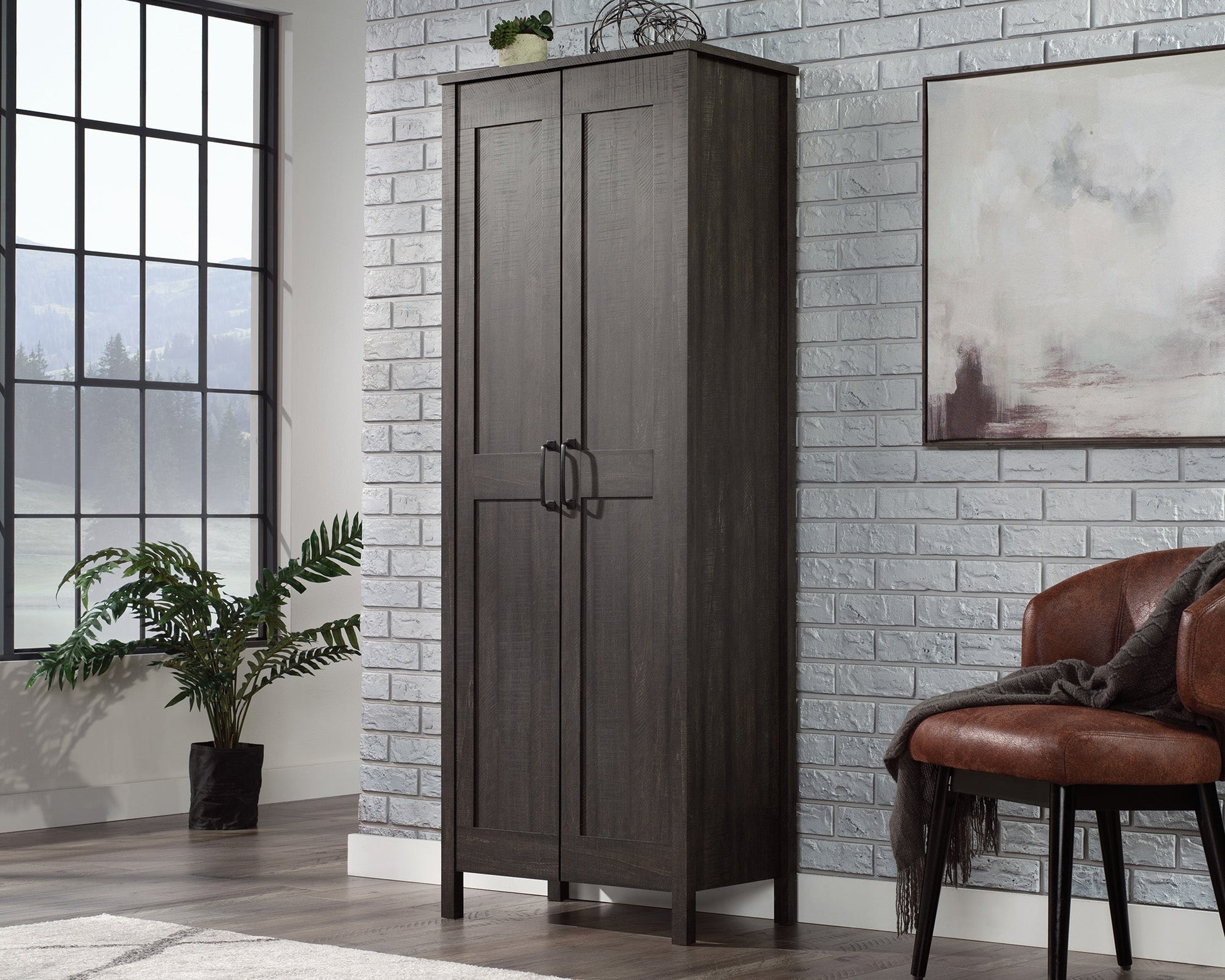Sauder 2-Door Storage Cabinet Bw | Meri Furniture