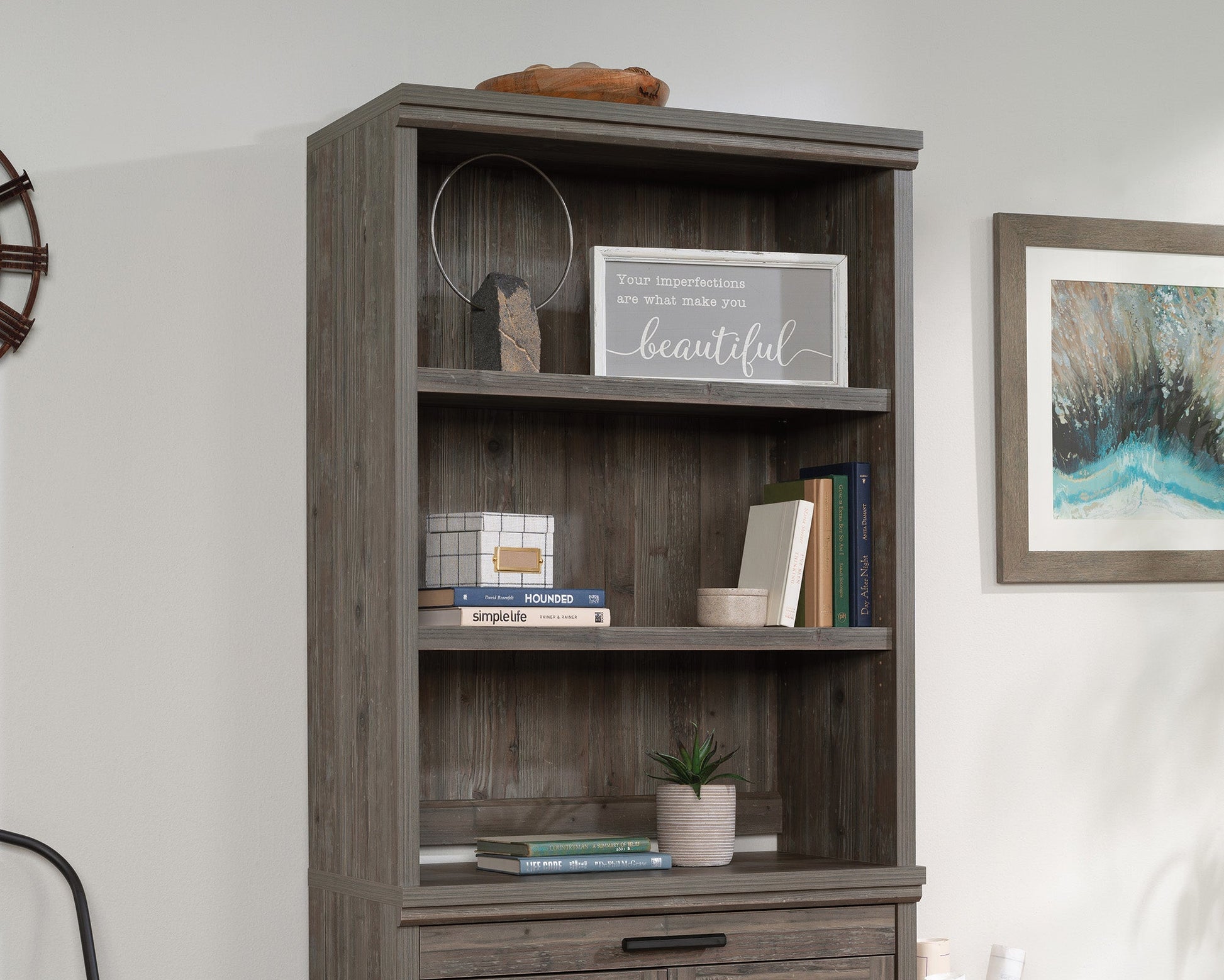 Sauder Aspen Post Library Hutch Pp | Meri Furniture