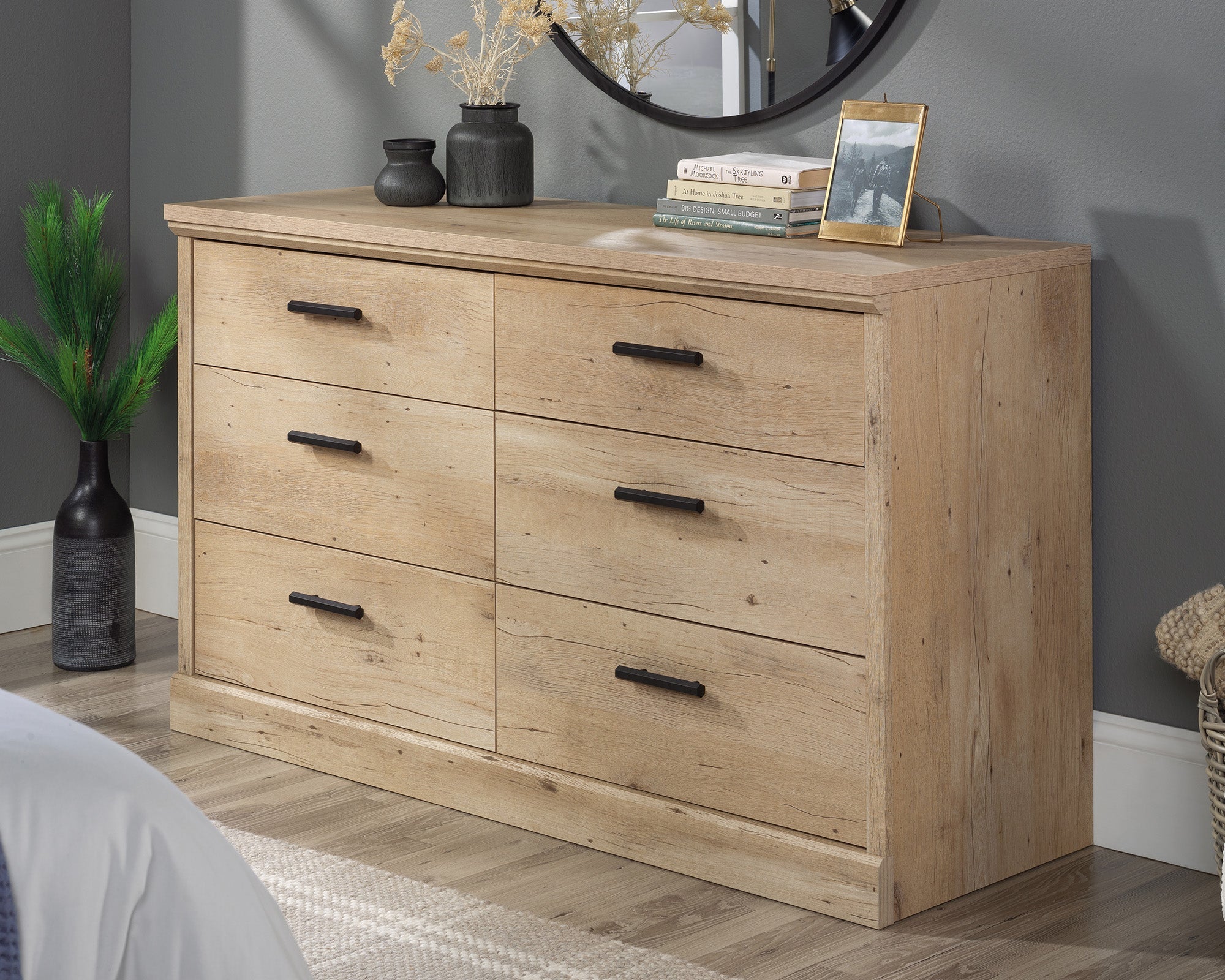 Sauder Aspen Post 6 Drawer Dresser Pmo A2 | Meri Furniture
