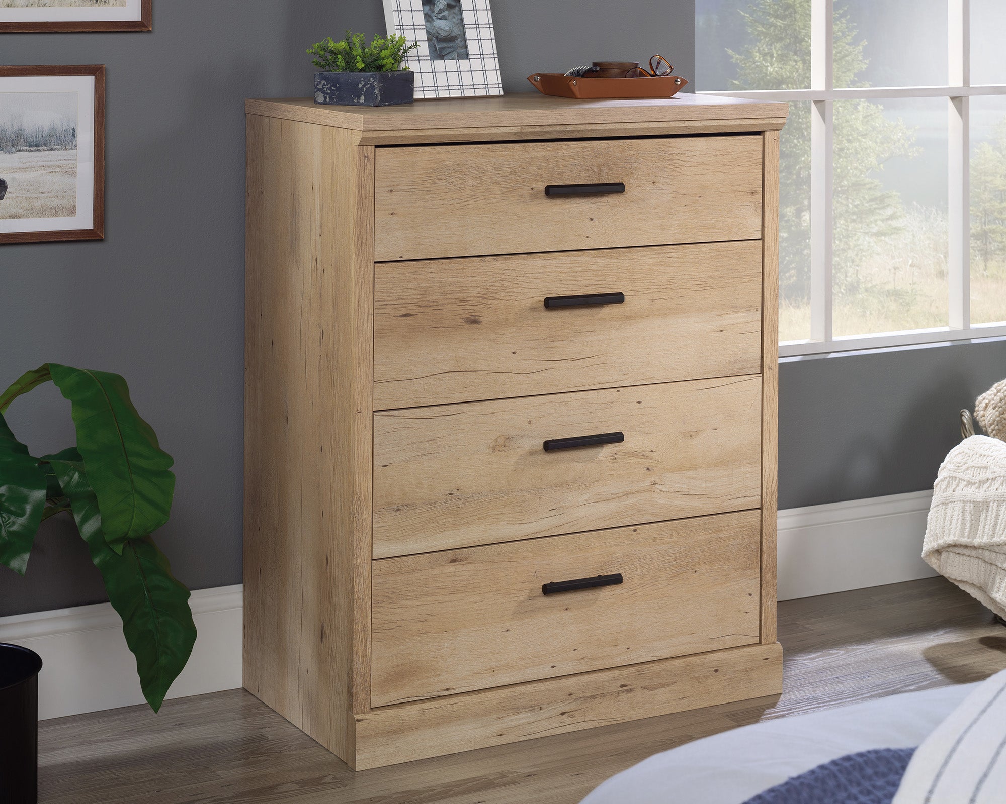 Sauder Aspen Post 4-Drawer Chest Pmo | Meri Furniture