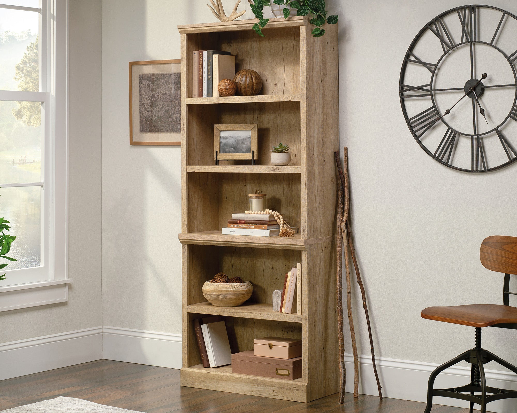 Sauder Aspen Post 5-Shelf Bookcase Pmo | Meri Furniture