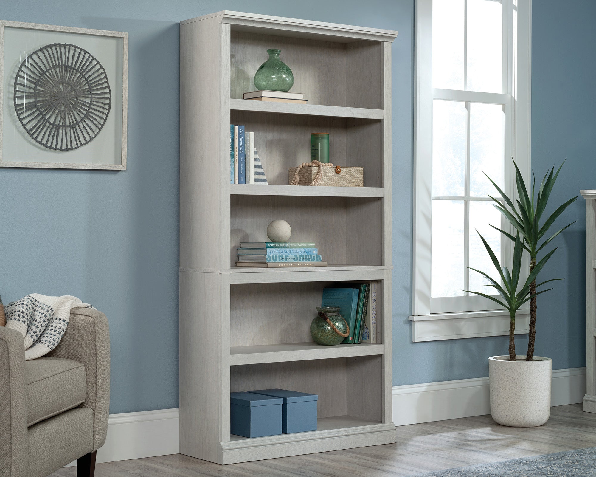 Sauder 5-Shelf Bookcase Go | Meri Furniture