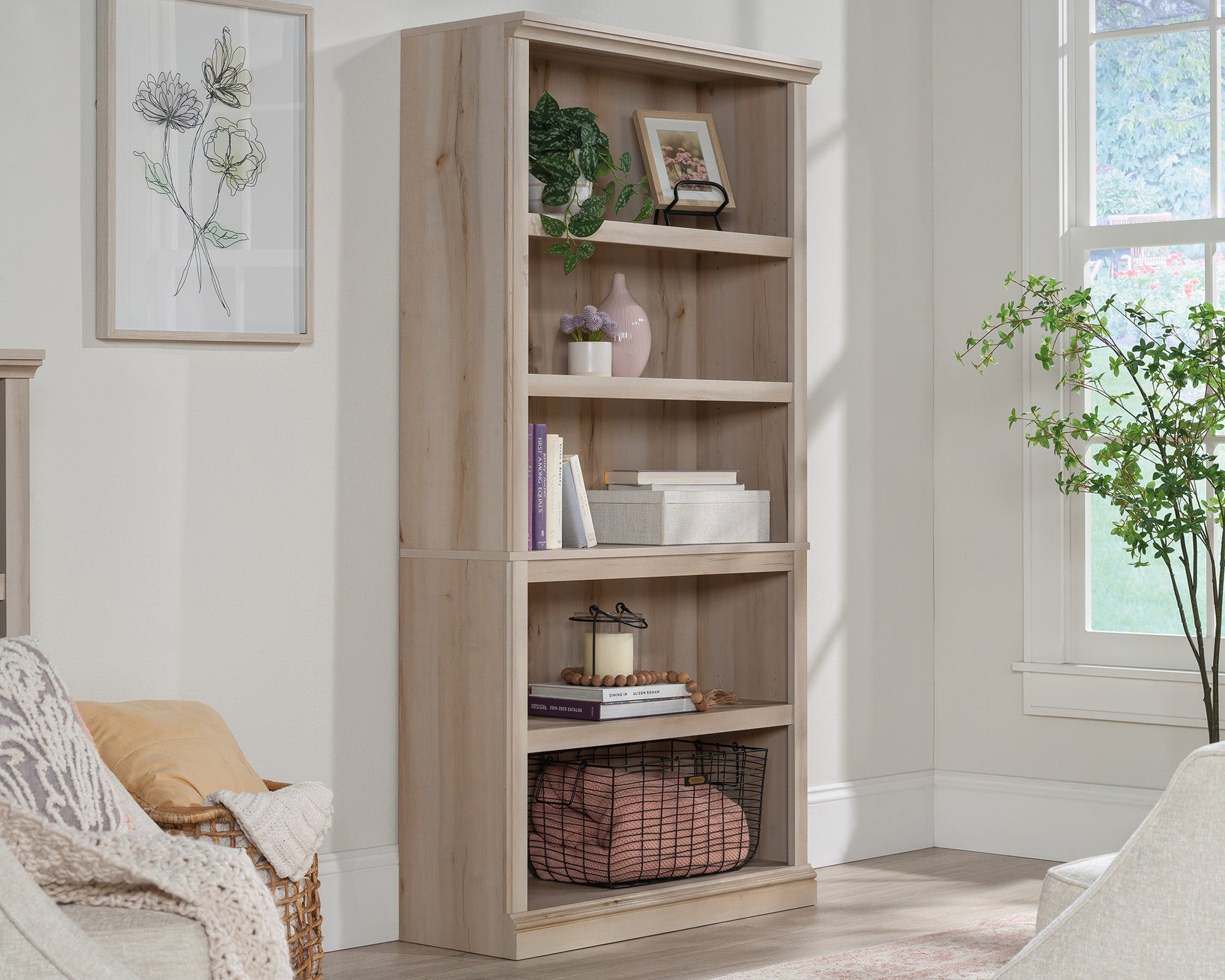 Sauder 5-Shelf Bookcase Pm | Meri Furniture