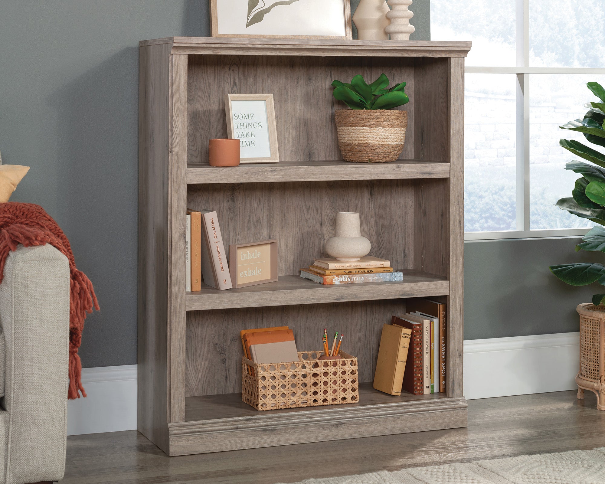 Sauder 3 Shelf Bookcase Lo | Meri Furniture