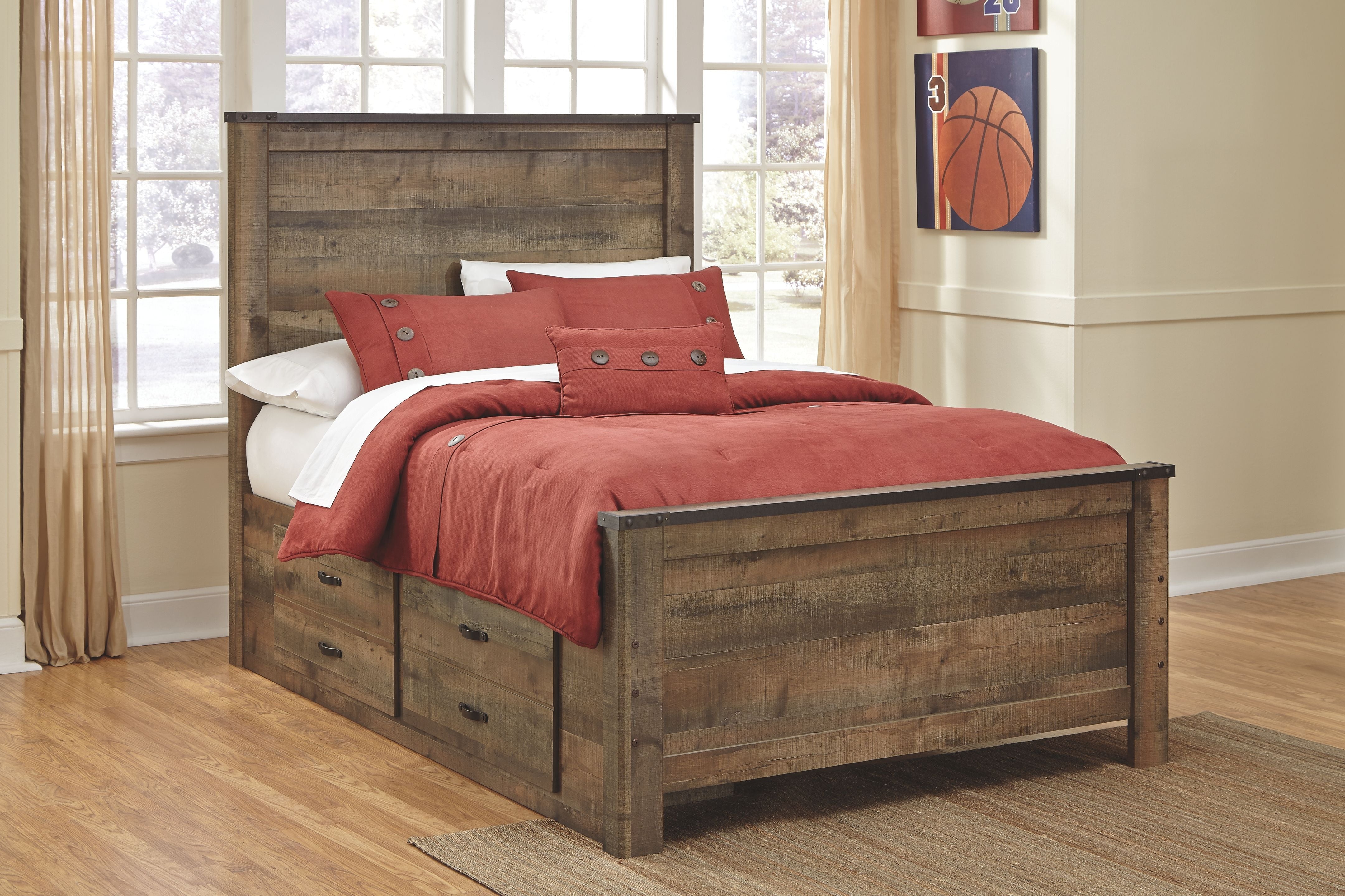 Signature Design by Ashley® Trinell - Panel Bed | Meri Furniture