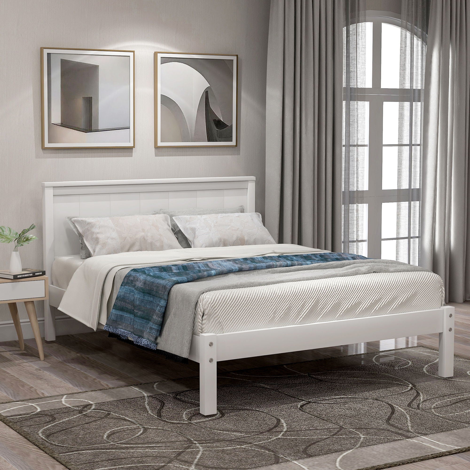 Platform Bed Frame With Headboard